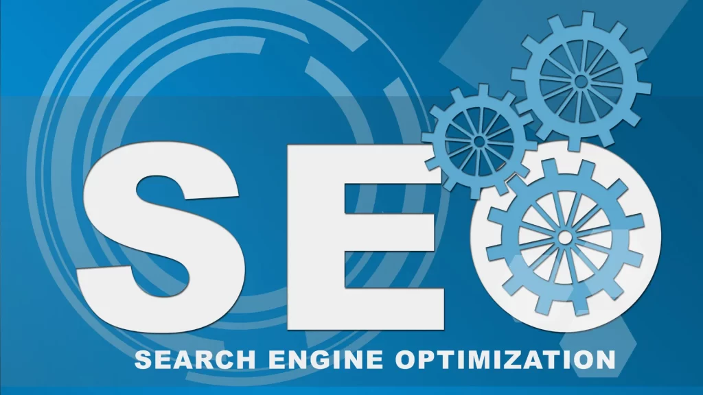 SEO text with gear icons illustrating the mechanics of white label SEO UK services.